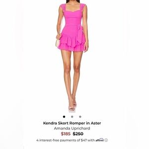 WHITE Amanda uprichard dress, only worn once for grad pics! Size: small